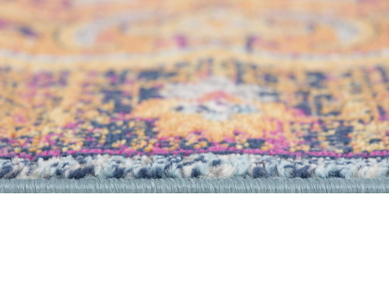 Rustic Orange Medallion Area Rug