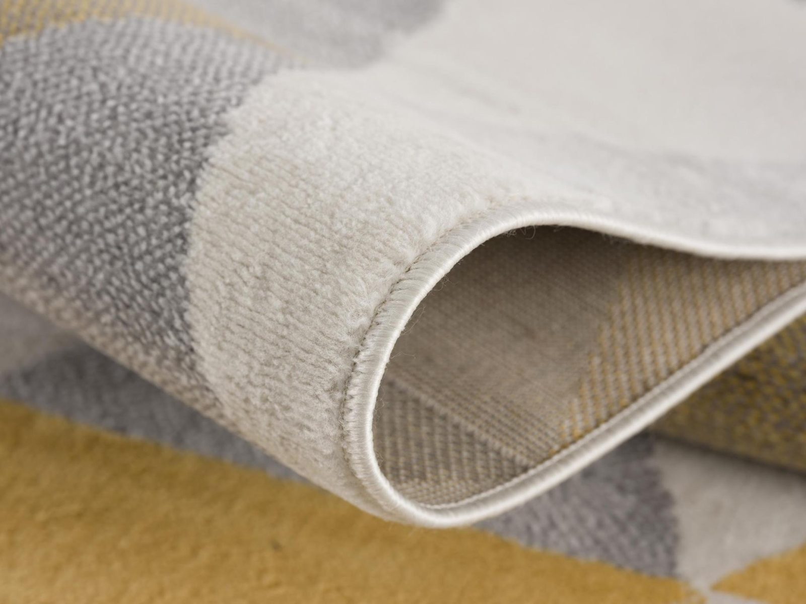 8′ X 10′ Yellow and Ivory Geometric Area Rug