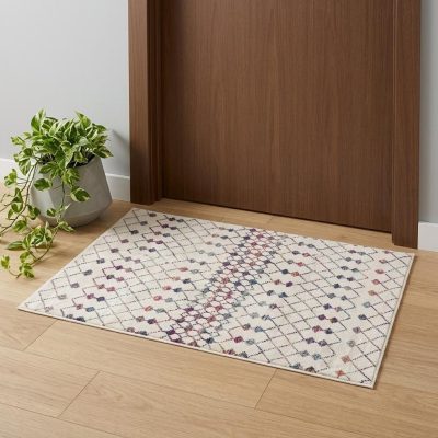 3′ X 5′ Cream Ikat Area Rug