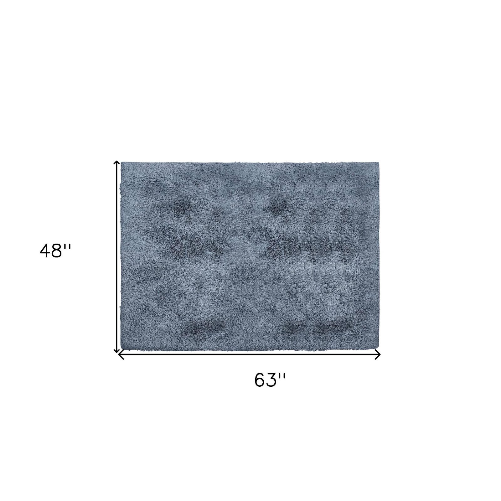 4′ X 5′ Gray Shag Area Rug