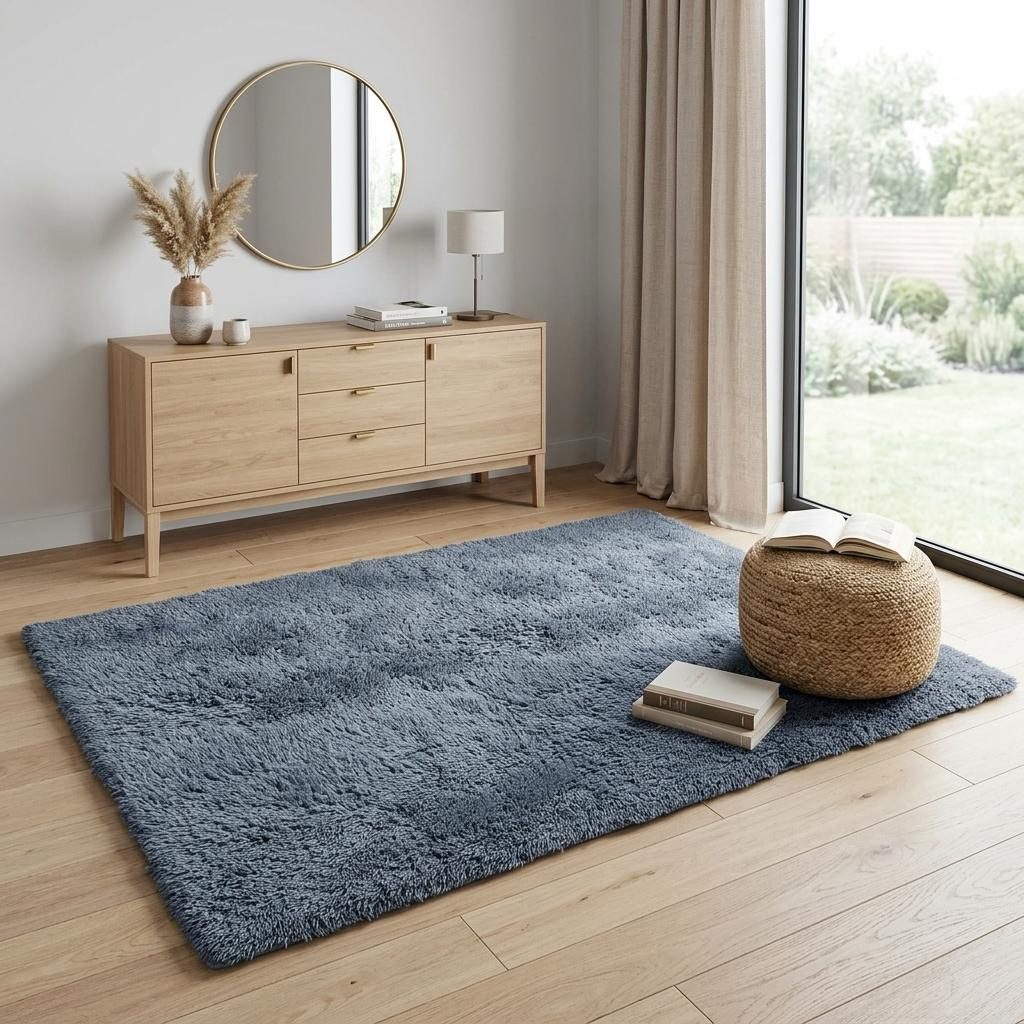 4′ X 5′ Gray Shag Area Rug