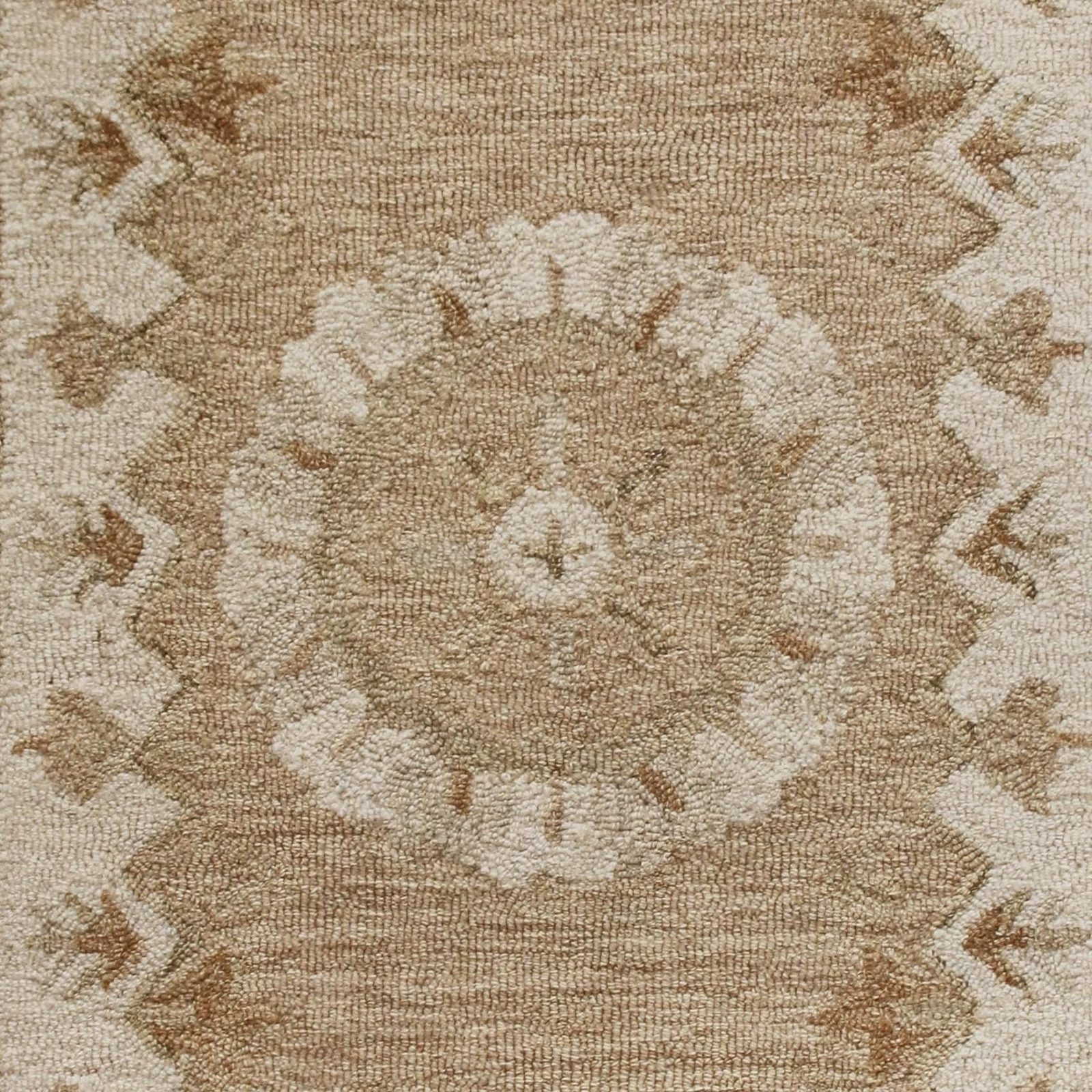 2′ X 7′ Tan Retro Modern Medallion Runner