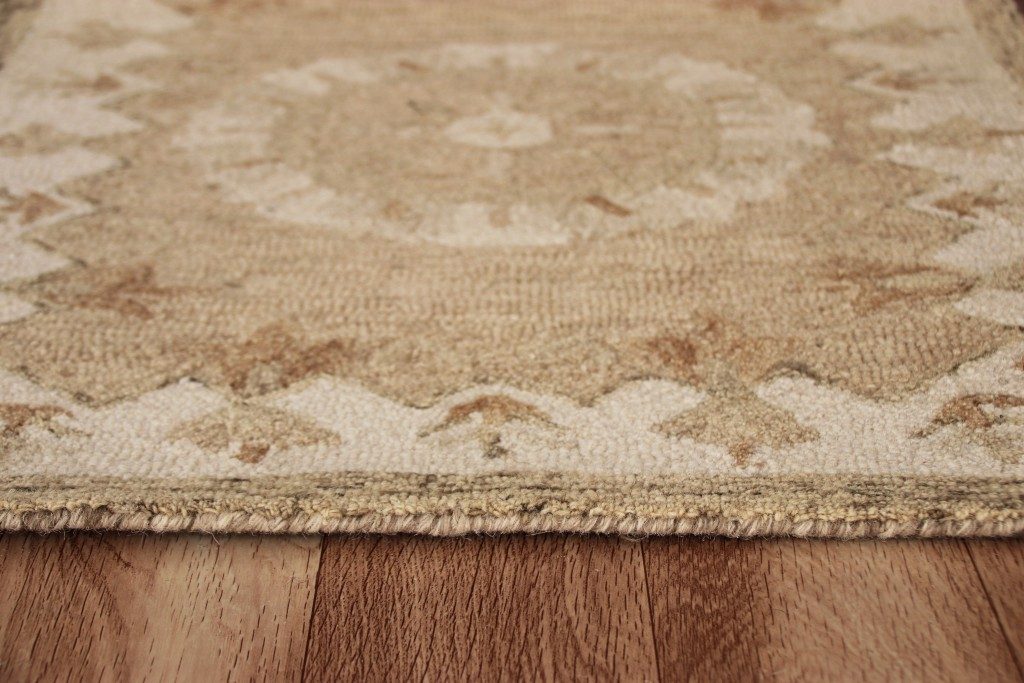 2′ X 7′ Tan Retro Modern Medallion Runner