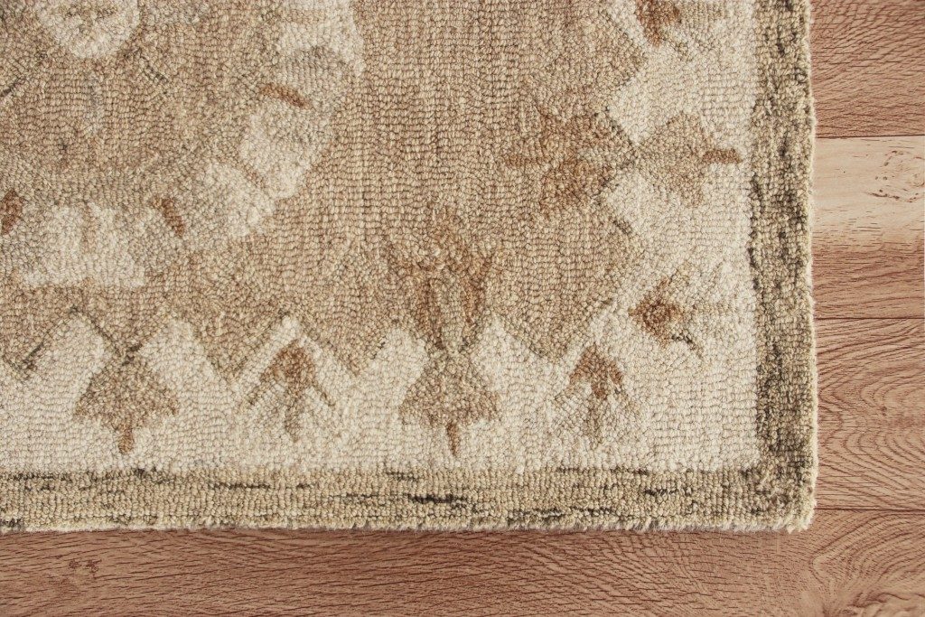 2′ X 7′ Tan Retro Modern Medallion Runner