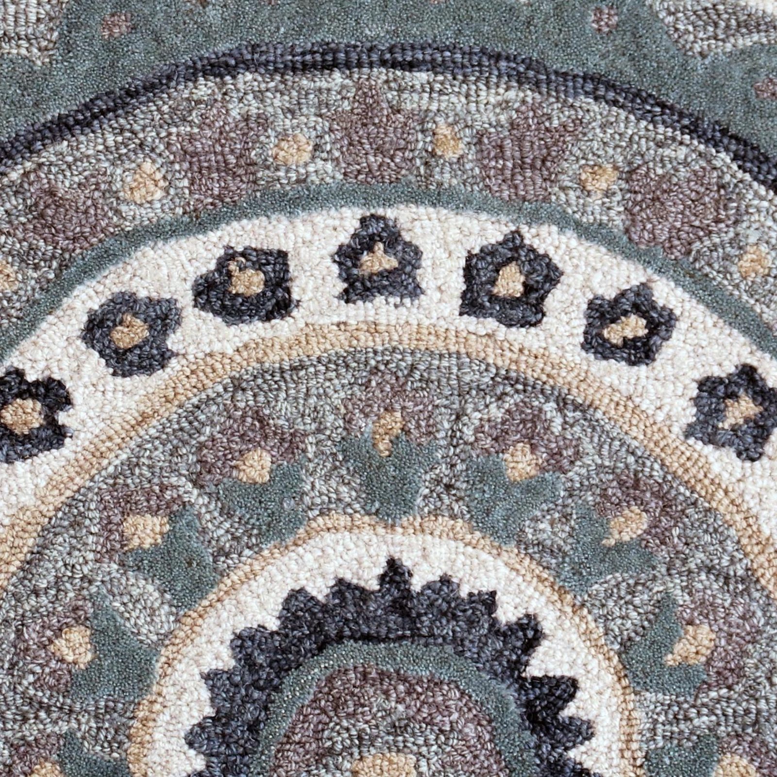 2′ X 4′ Blue and Gray Wool Area Rug