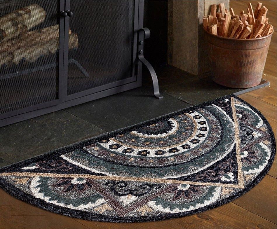 2′ X 4′ Blue and Gray Wool Area Rug