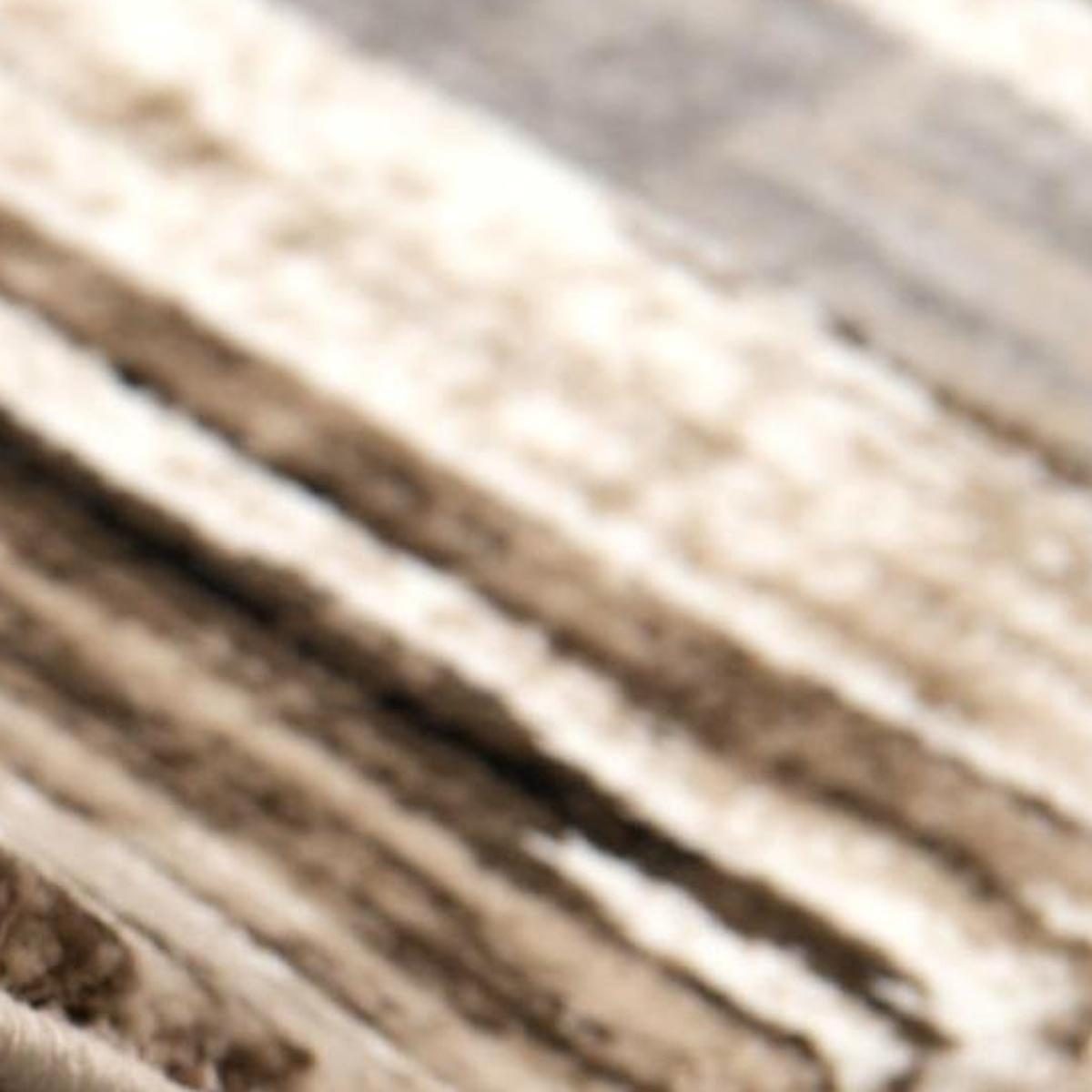 3′ X 5′ Beige Striped Power Loom Area Rug