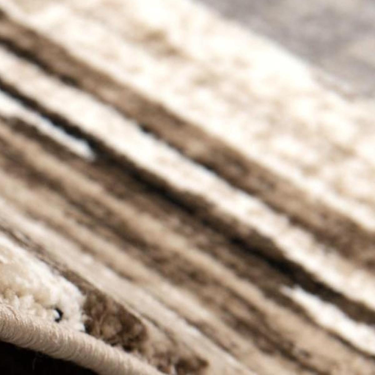 3′ X 5′ Beige Striped Power Loom Area Rug