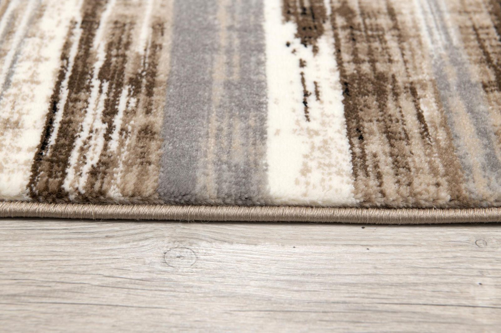 3′ X 5′ Beige Striped Power Loom Area Rug