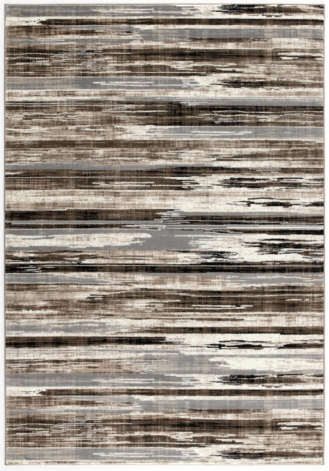 4′ X 6′ Gray and Brown Abstract Distressed Area Rug