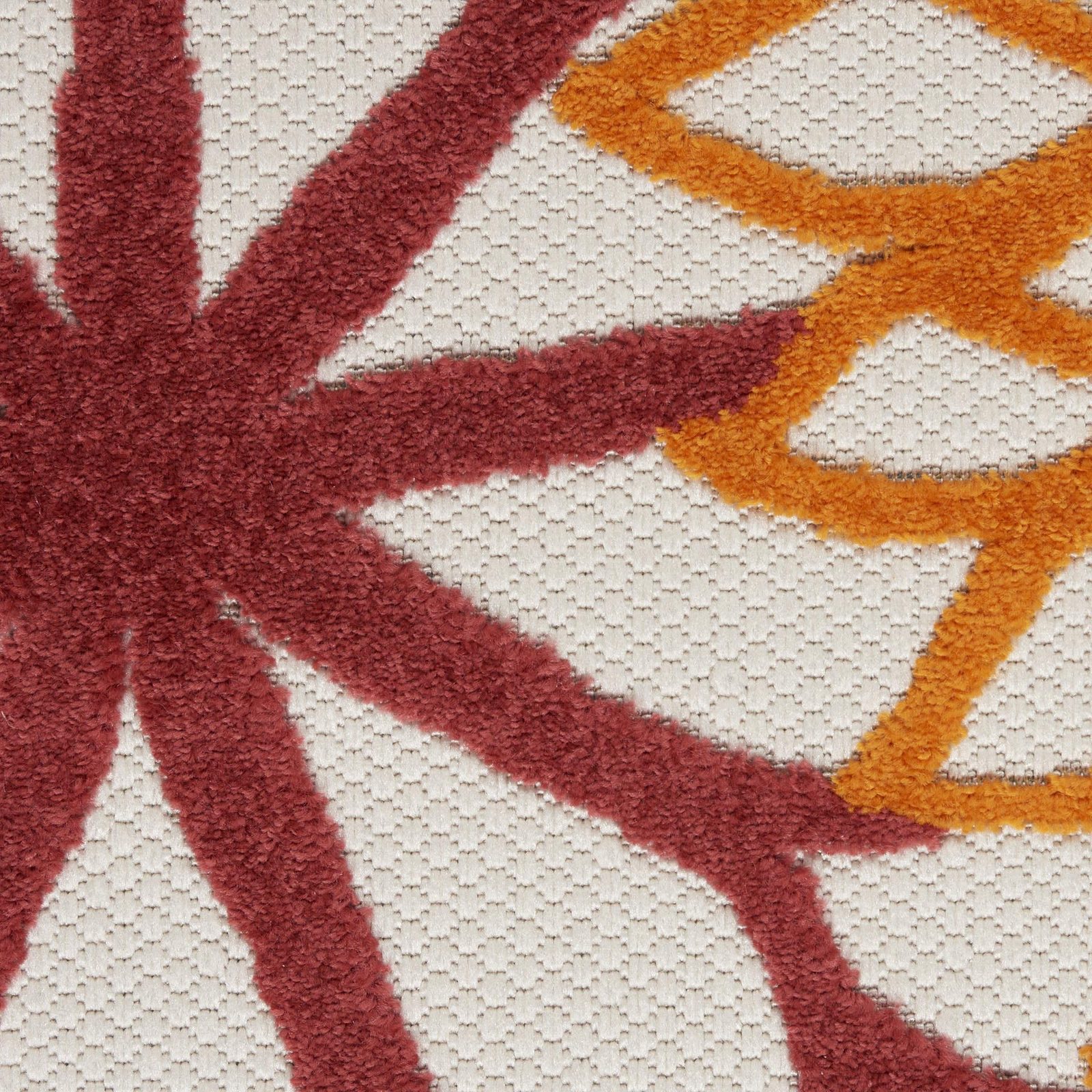 3′ X 4′ Red And Ivory Indoor Outdoor Area Rug