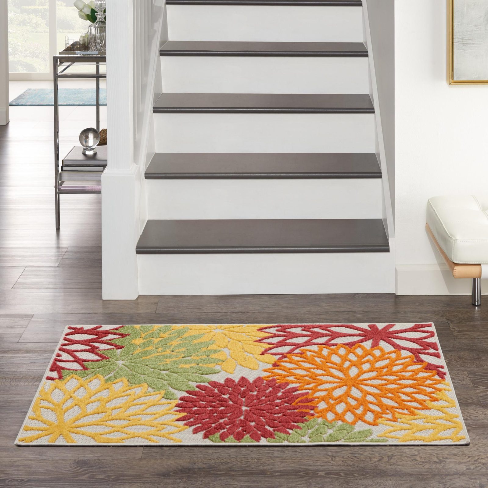 3′ X 4′ Red And Ivory Indoor Outdoor Area Rug
