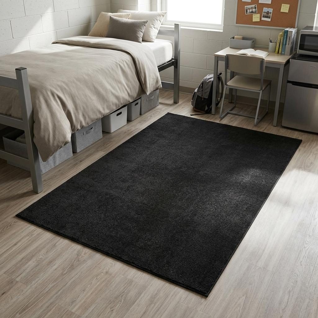 4′ X 6′ Black Stain Resistant Indoor Outdoor Area Rug