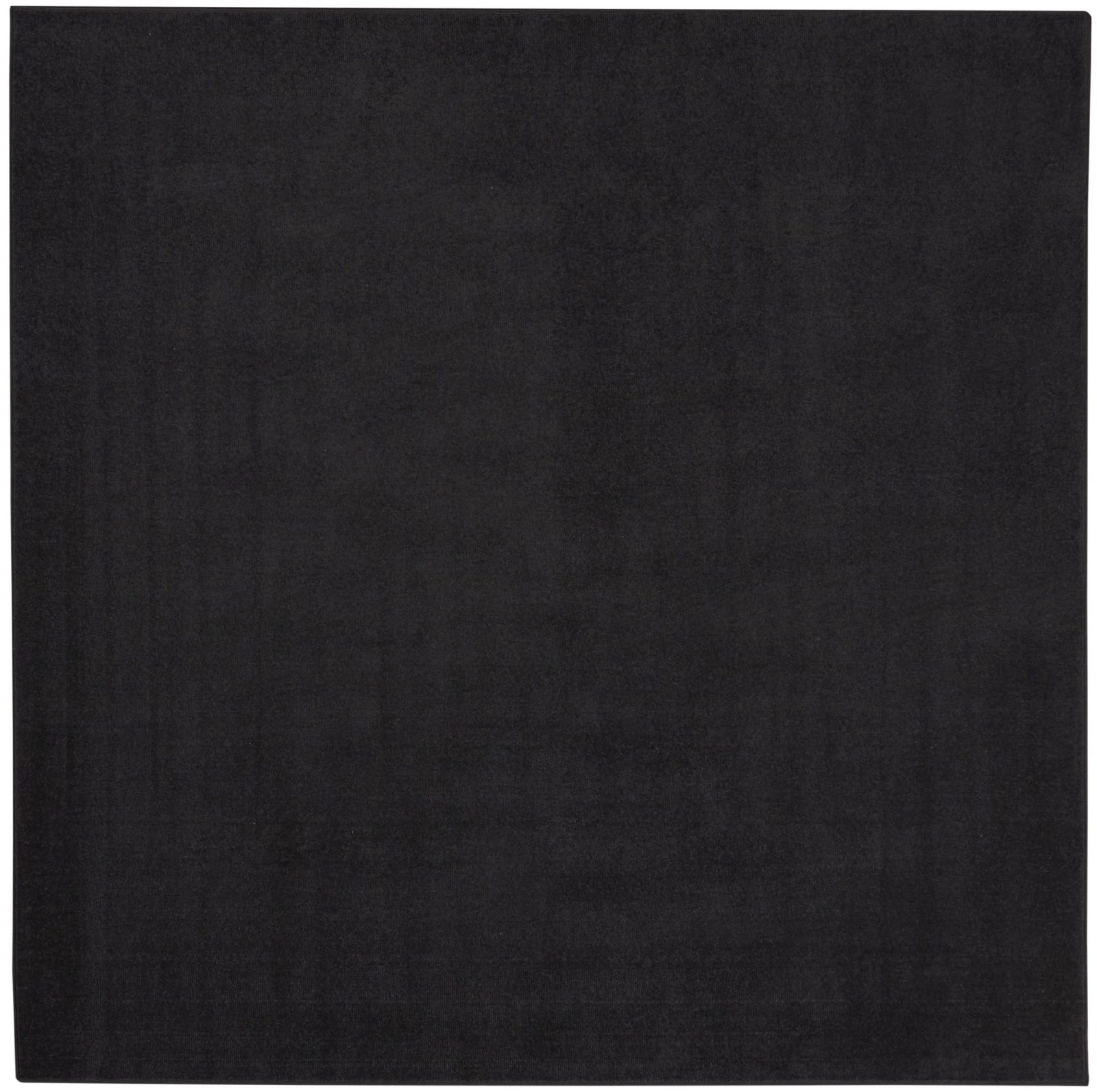 7′ Black Square Indoor Outdoor Area Rug