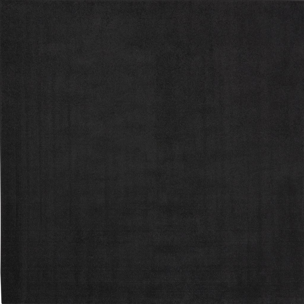 7′ Black Square Indoor Outdoor Area Rug