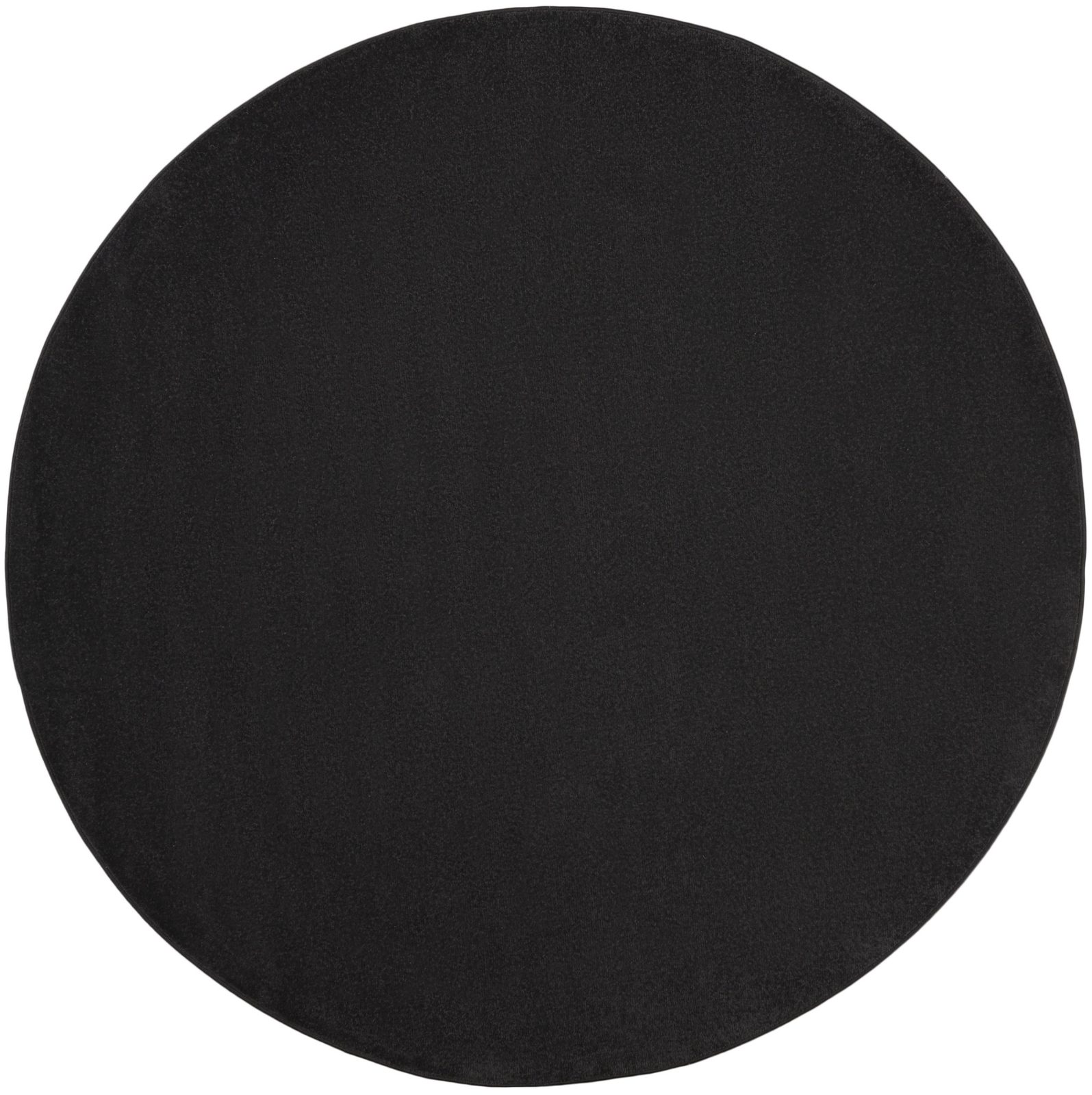 8′ X 8′ Black Indoor Outdoor Round Rug