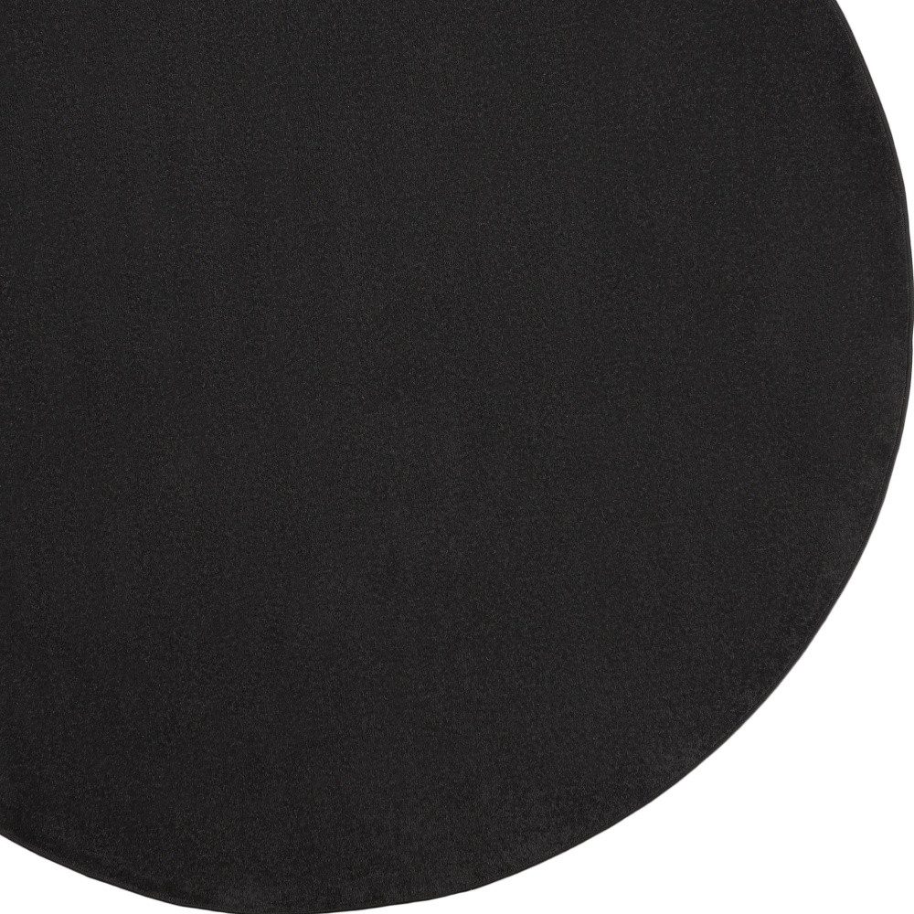 8′ X 8′ Black Indoor Outdoor Round Rug