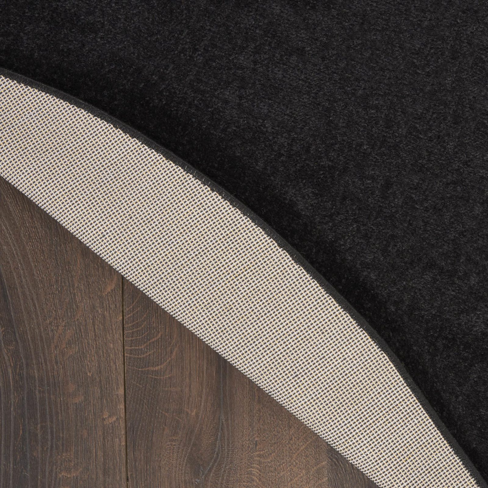 8′ X 8′ Black Indoor Outdoor Round Rug