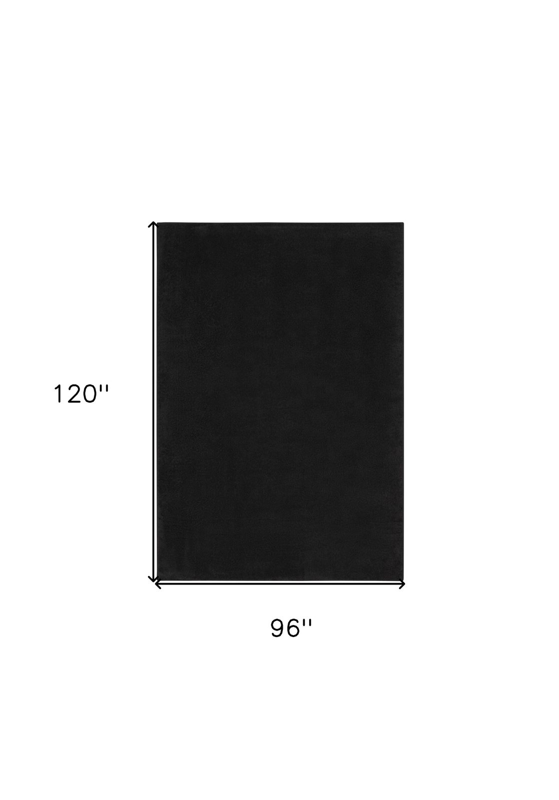 8′ X 10′ Black Stain Resistant Indoor Outdoor Area Rug