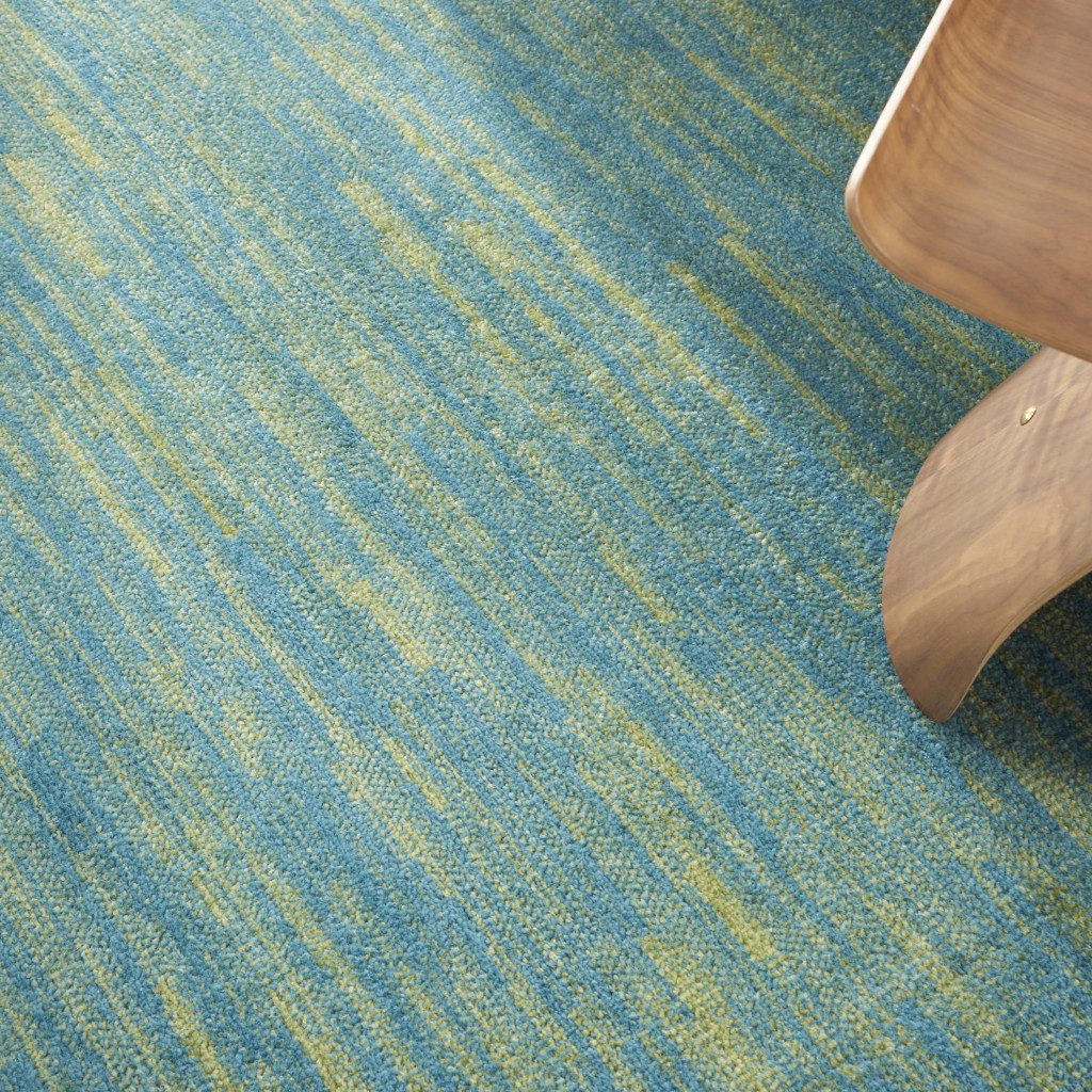 8′ X 8′ Blue And Green Round Rug II