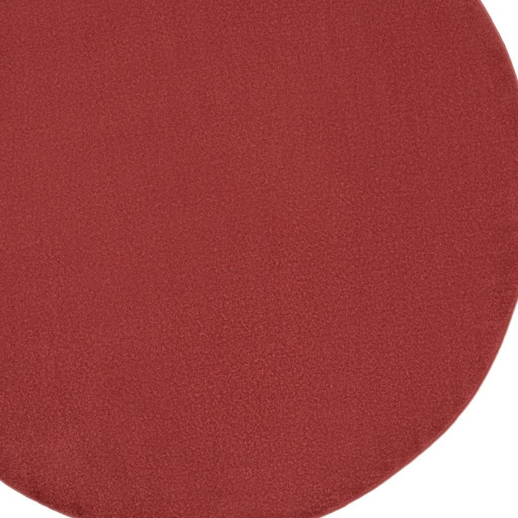 8′ X 8′ Brick Red Indoor Outdoor Round Rug
