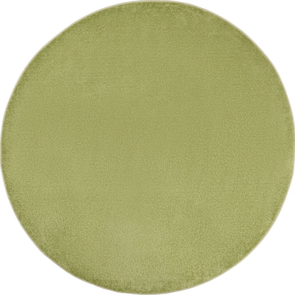 8′ X 8′ Green Round Indoor Outdoor Area Rug