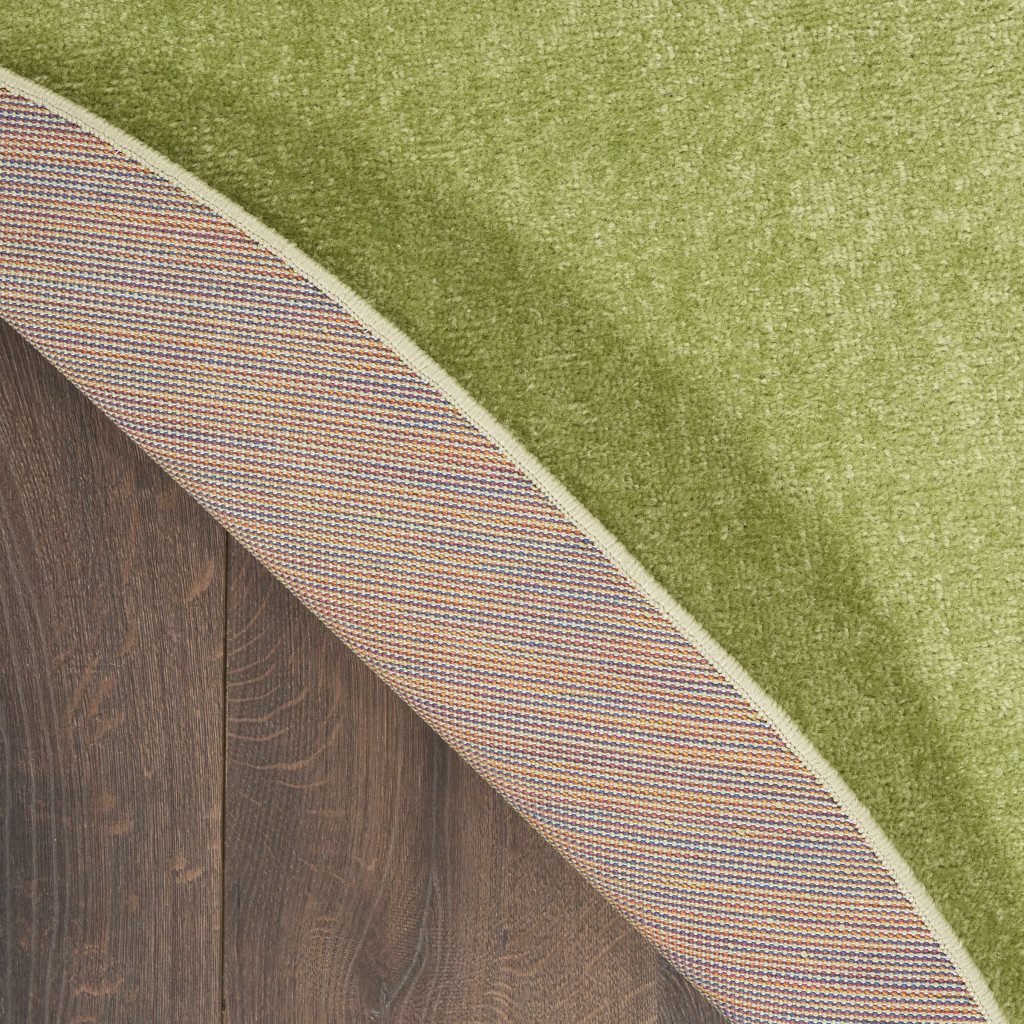 8′ X 8′ Green Round Indoor Outdoor Area Rug