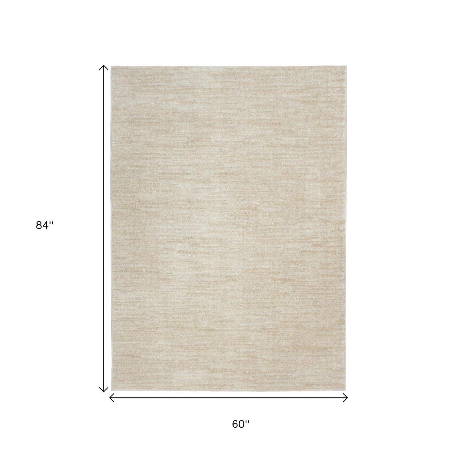5′ X 7′ Beige and Ivory Indoor Outdoor Area Rug