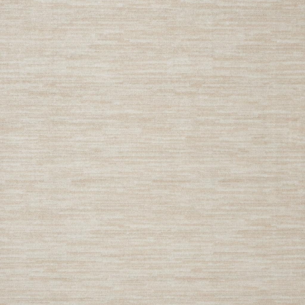 7′ Beige and Ivory Square Indoor Outdoor Area Rug