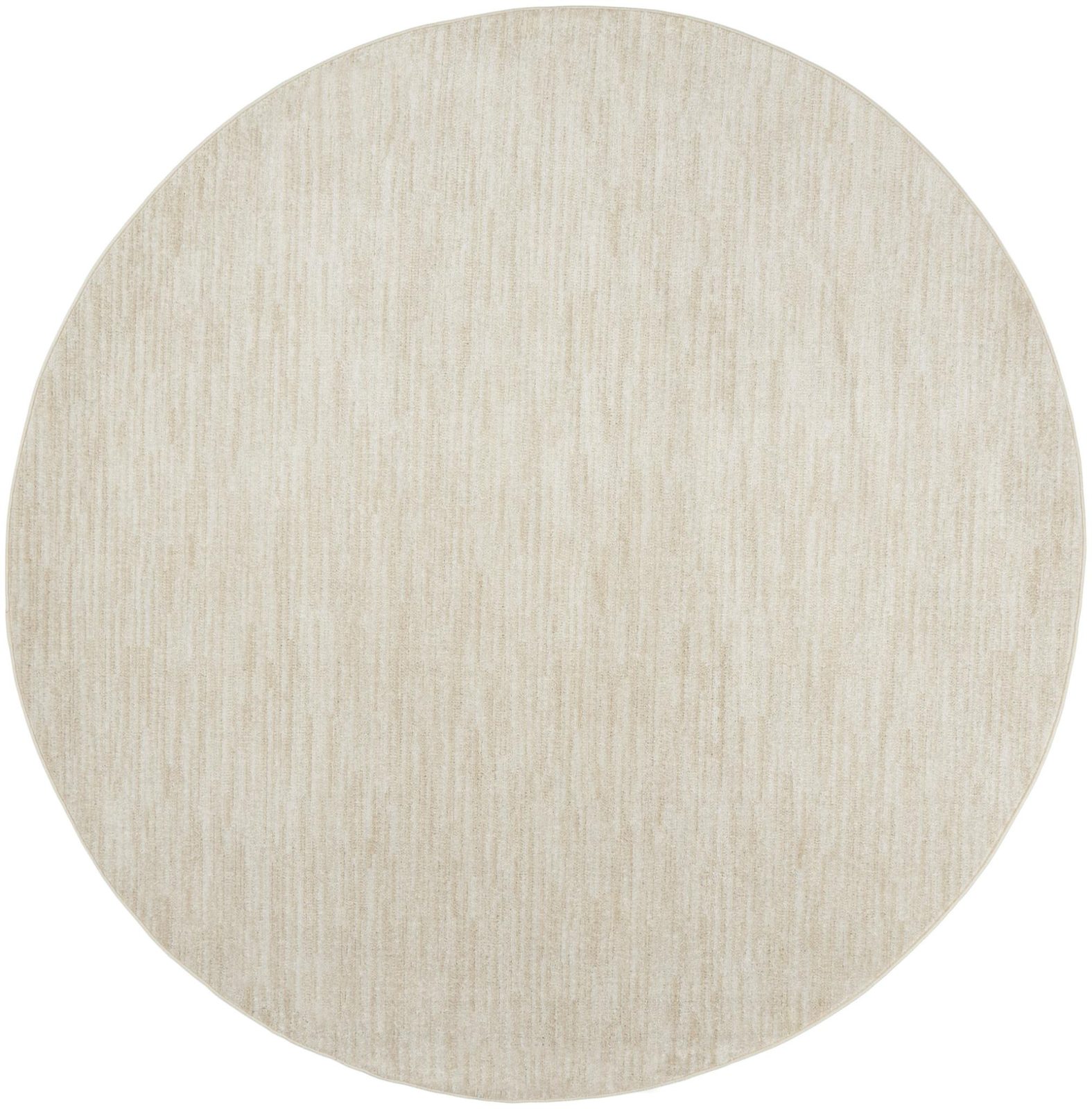 8′ X 8′ Beige And Ivory Indoor Outdoor Round Rug