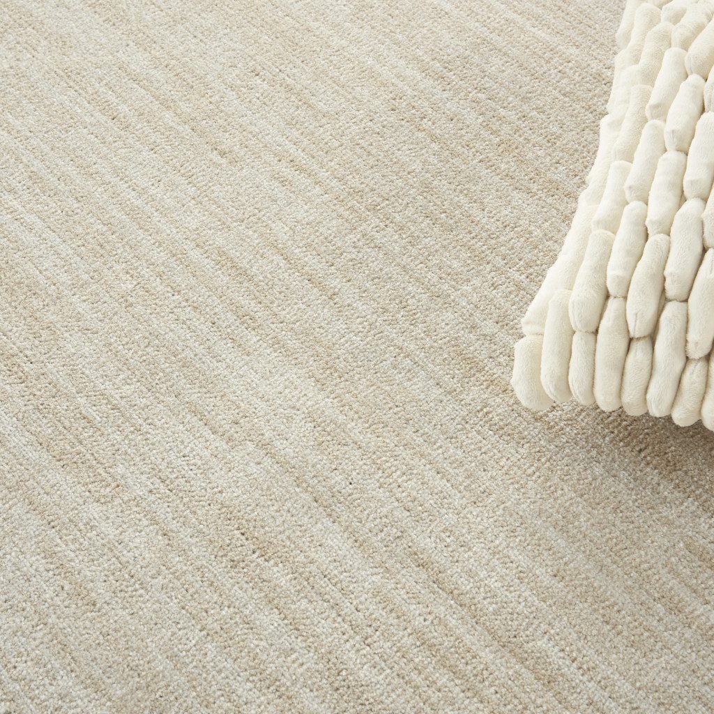 8′ X 8′ Beige And Ivory Indoor Outdoor Round Rug