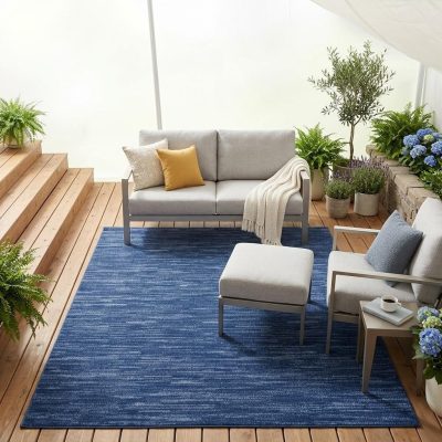 4′ X 6′ Blue Indoor Outdoor Area Rug