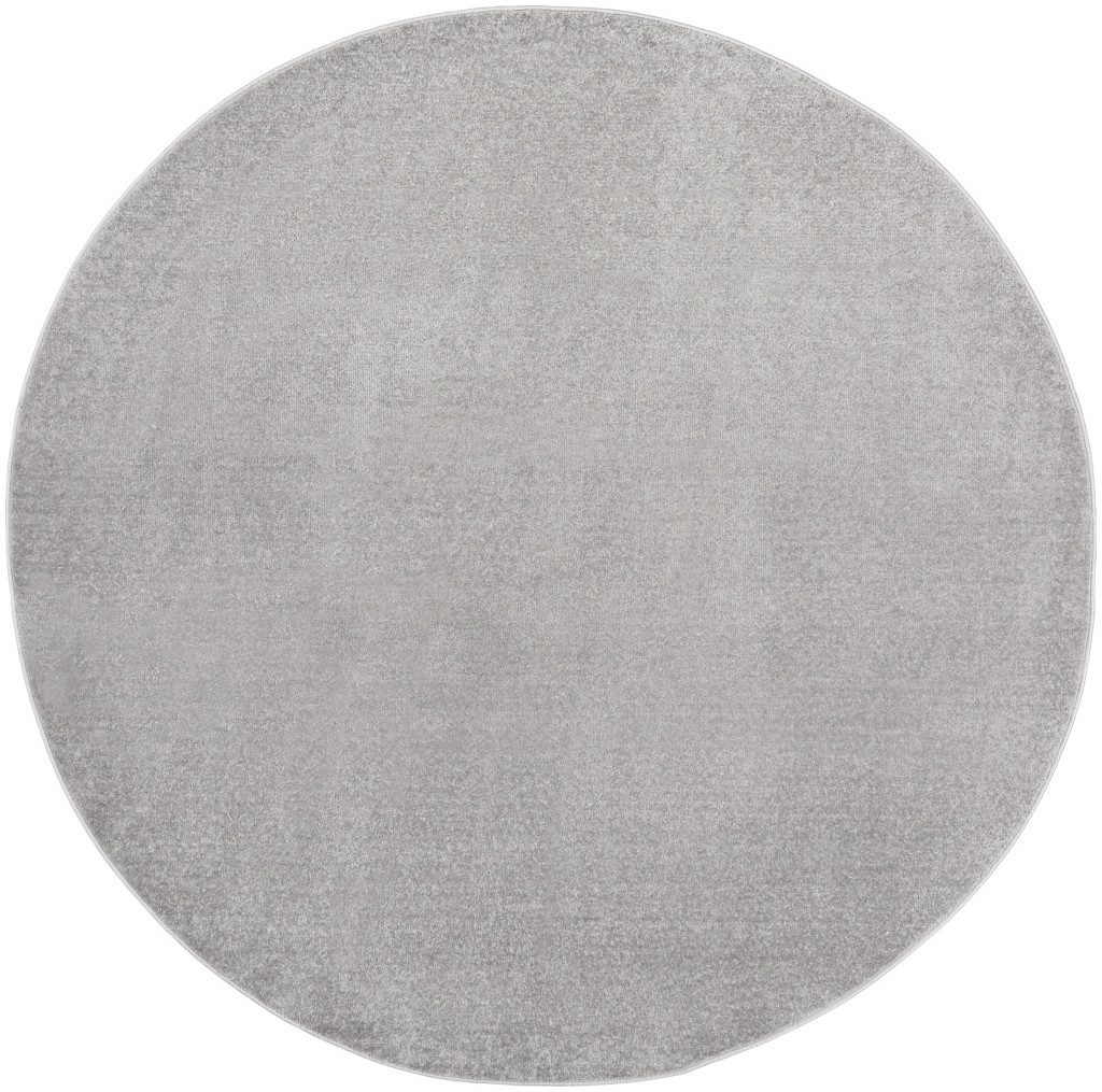 8′ X 8′ Gray Indoor Outdoor Round Rug