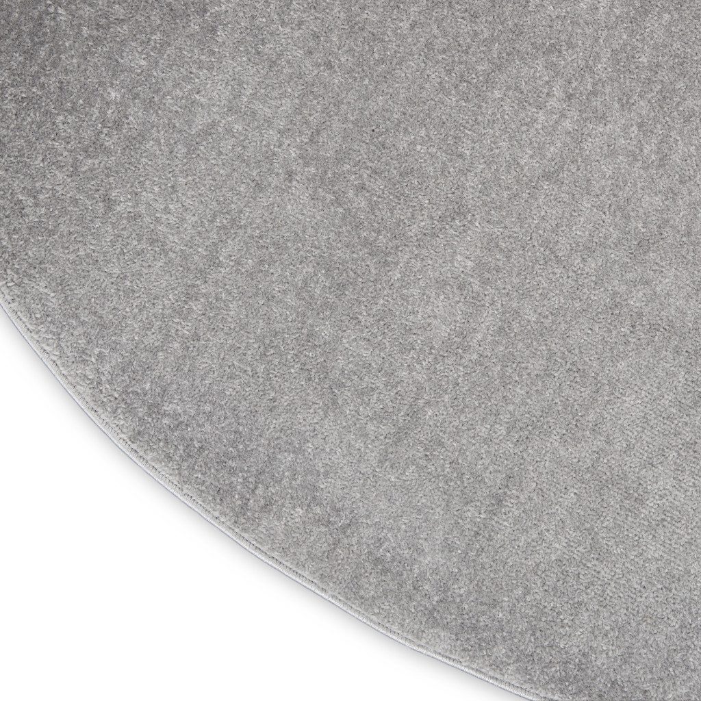 8′ X 8′ Gray Indoor Outdoor Round Rug