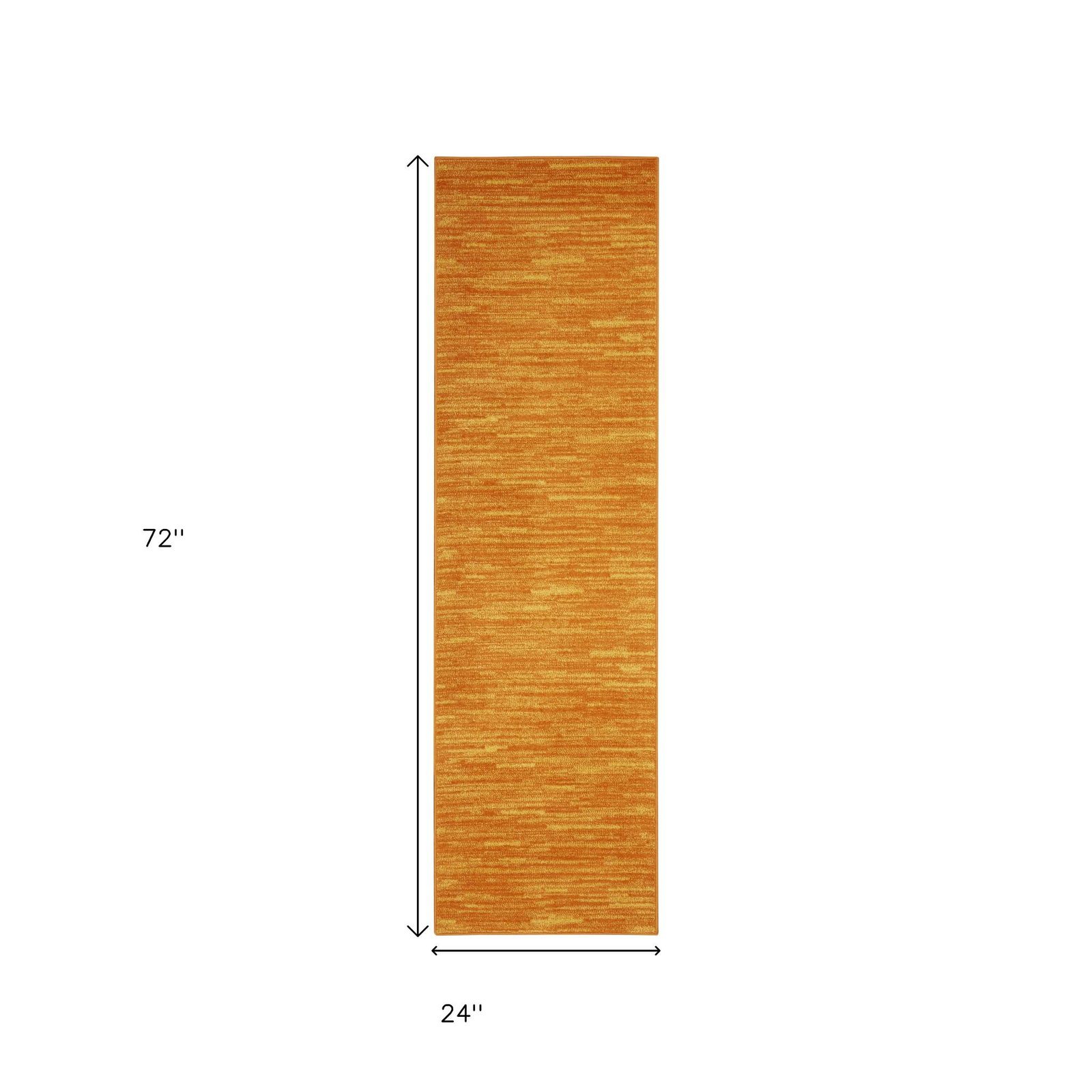 6′ Orange Indoor Outdoor Runner Rug