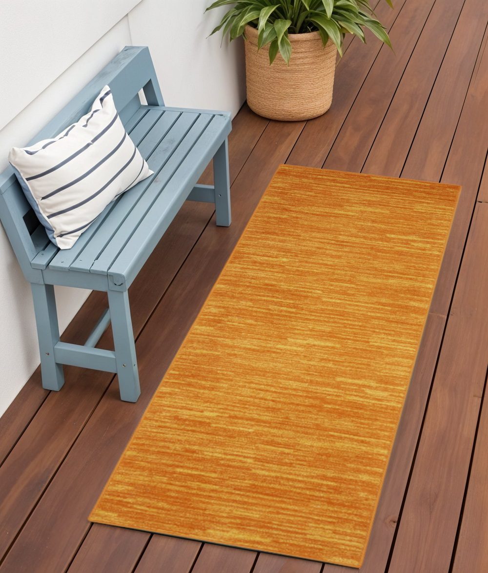 6′ Orange Indoor Outdoor Runner Rug