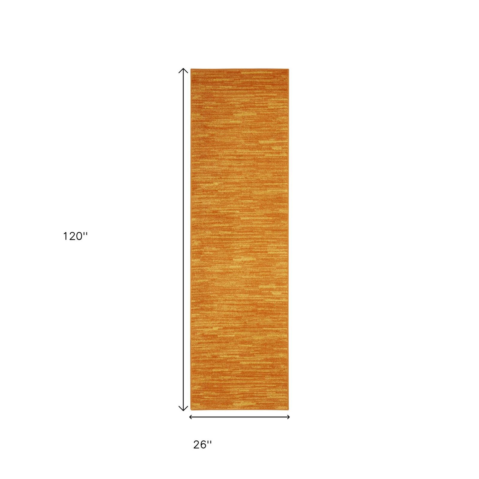 10′ Orange Indoor Outdoor Runner Rug