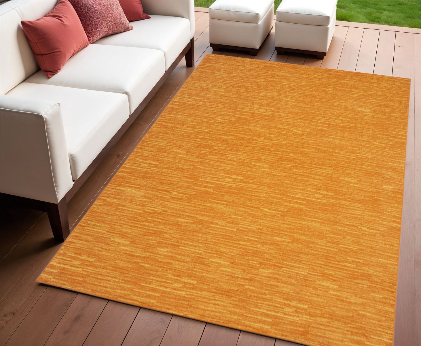 4′ X 6′ Orange Indoor Outdoor Area Rug