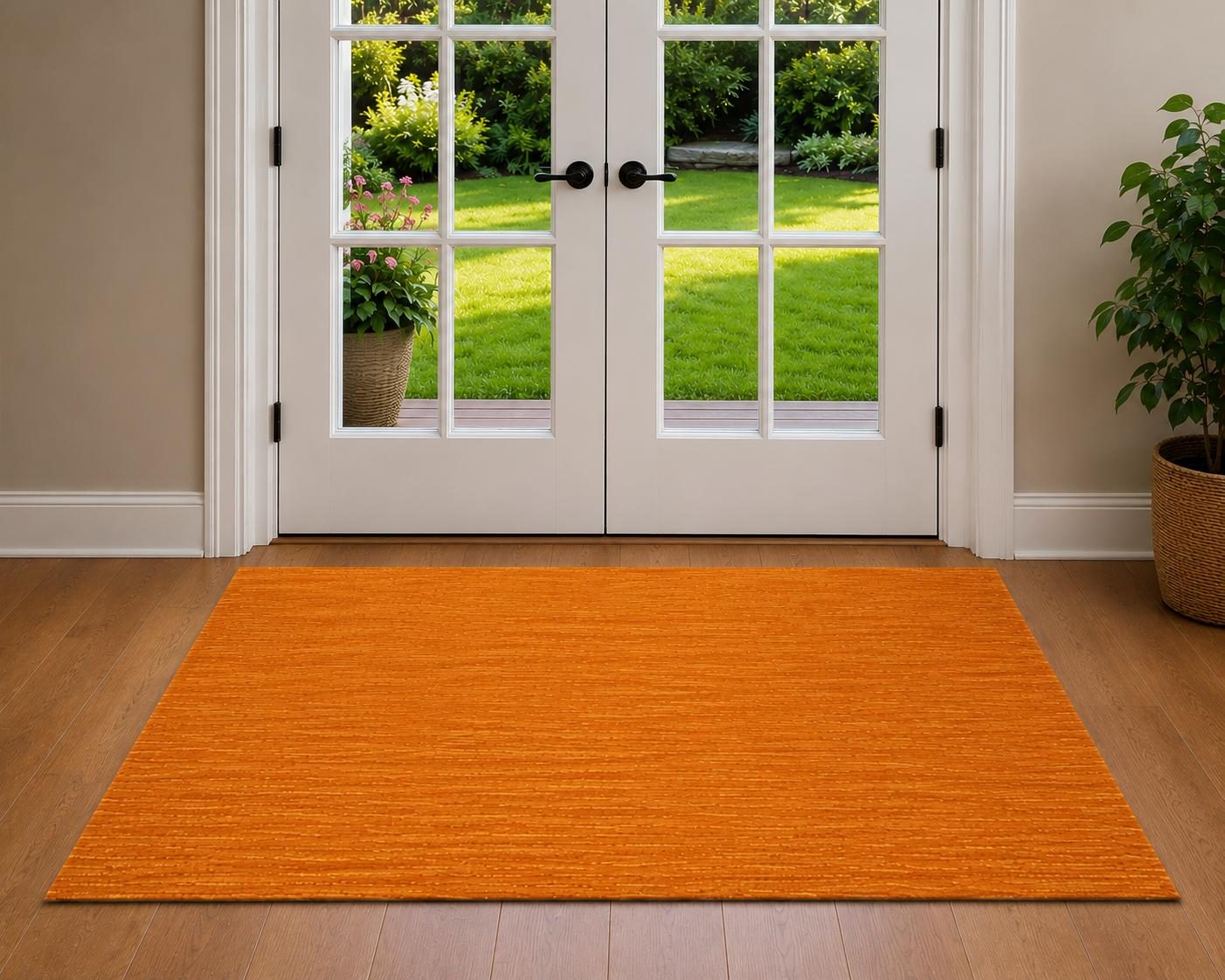 4′ X 6′ Orange Indoor Outdoor Area Rug