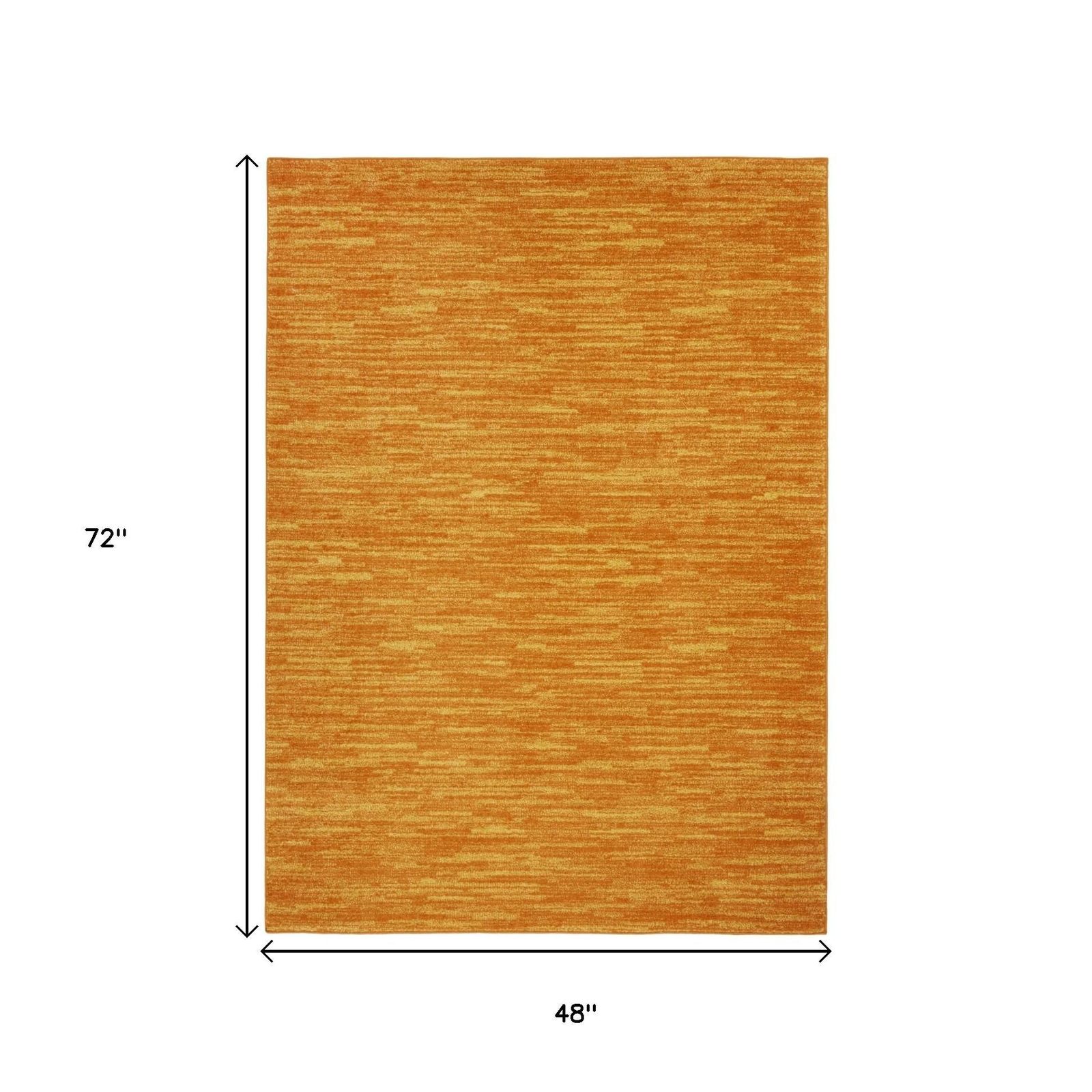 4′ X 6′ Orange Indoor Outdoor Area Rug
