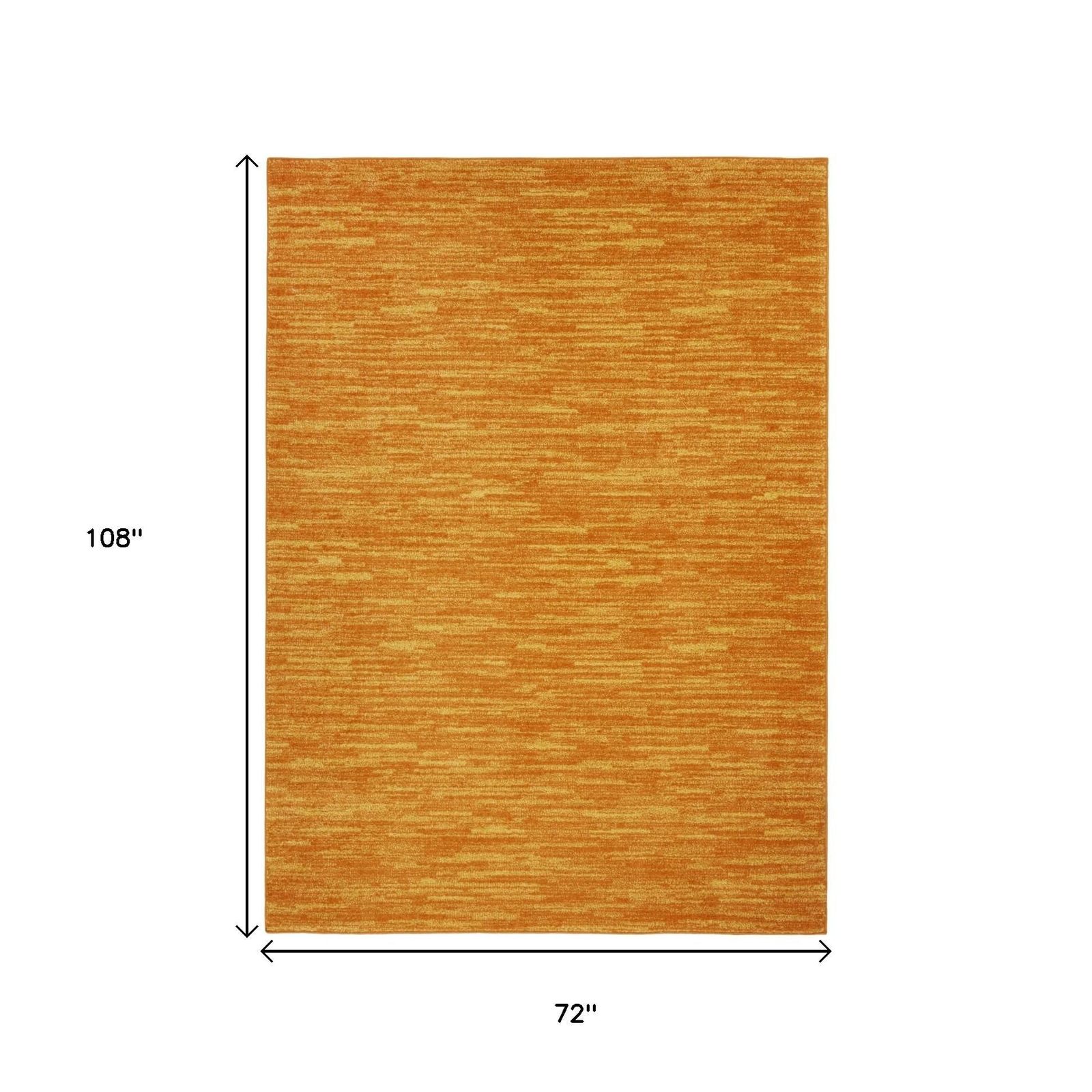 6′ X 9′ Orange Indoor Outdoor Area Rug