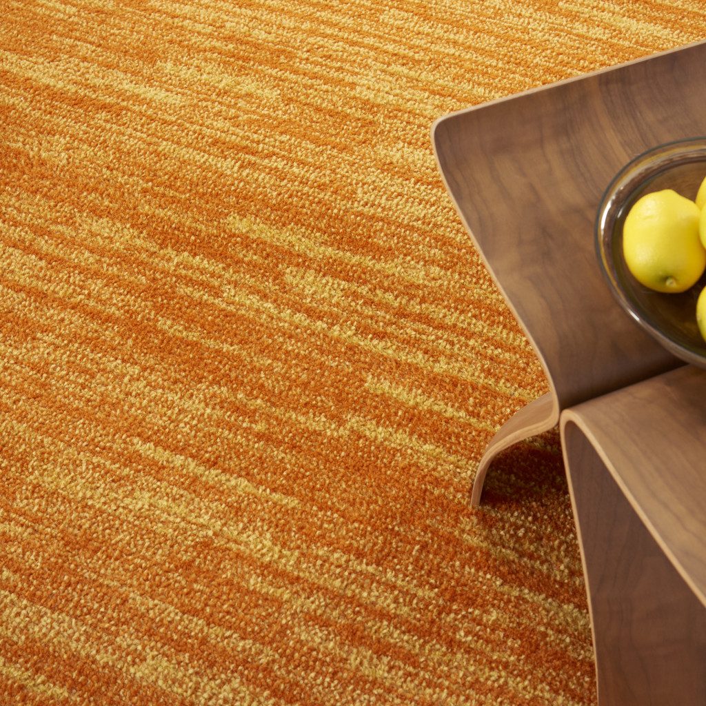 7′ Orange Square Indoor Outdoor Area Rug