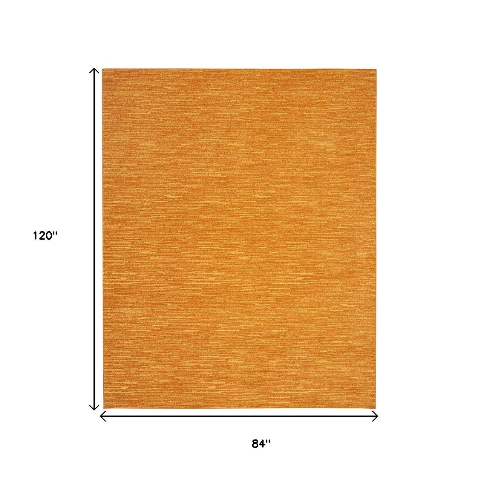 7′ X 10′ Orange Indoor Outdoor Area Rug