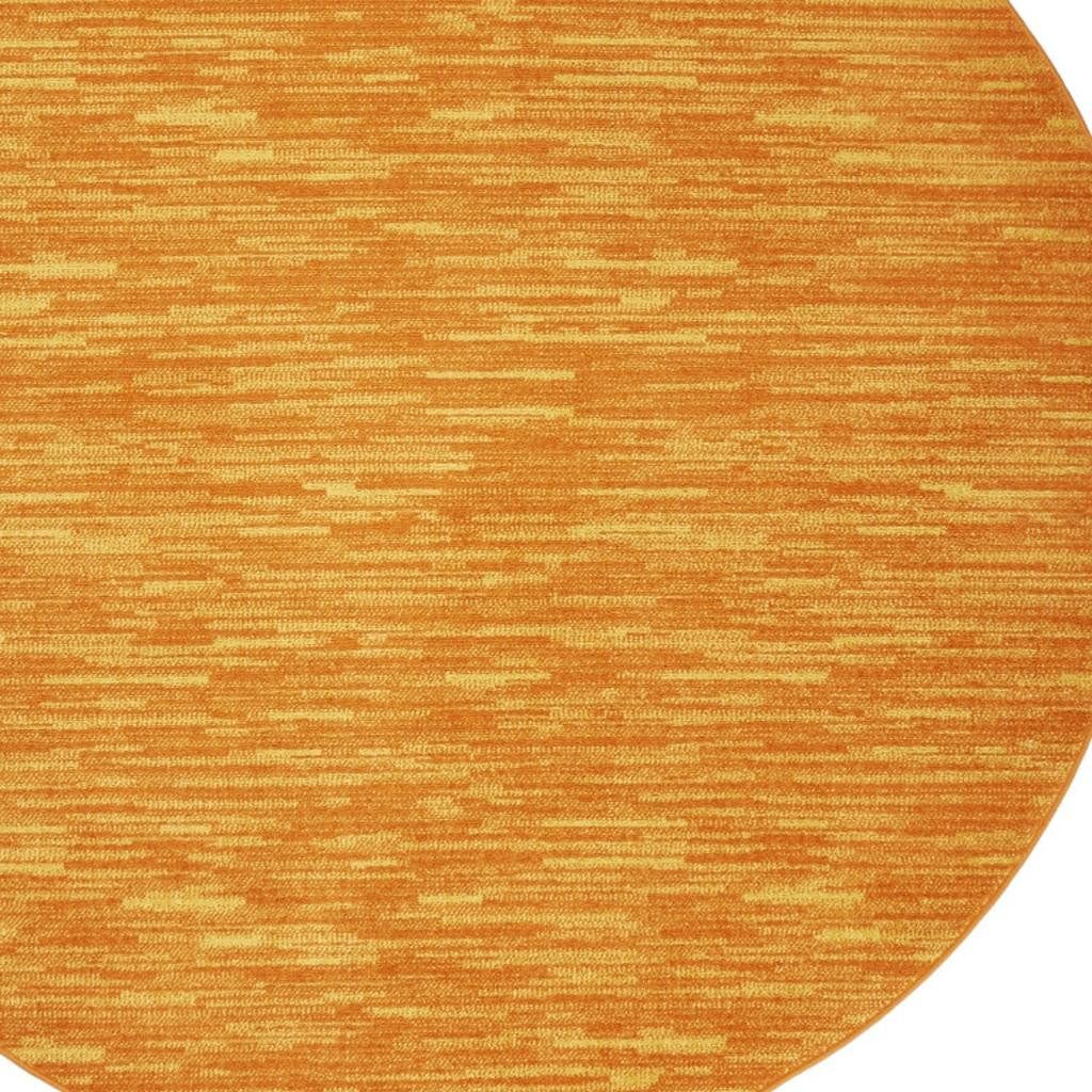 8′ X 8′ Orange Indoor Outdoor Round Rug