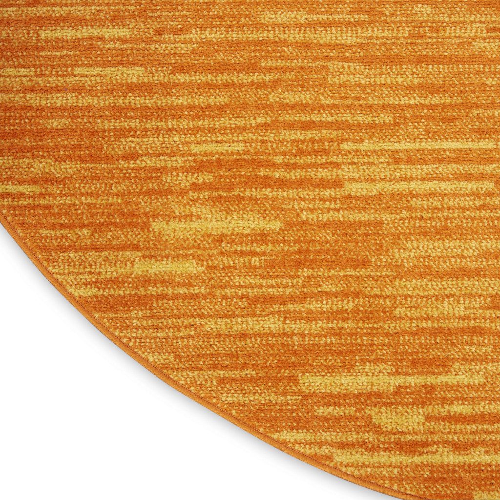 8′ X 8′ Orange Indoor Outdoor Round Rug