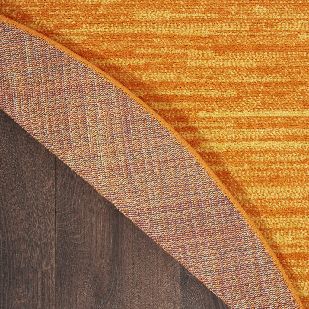 8′ X 8′ Orange Indoor Outdoor Round Rug