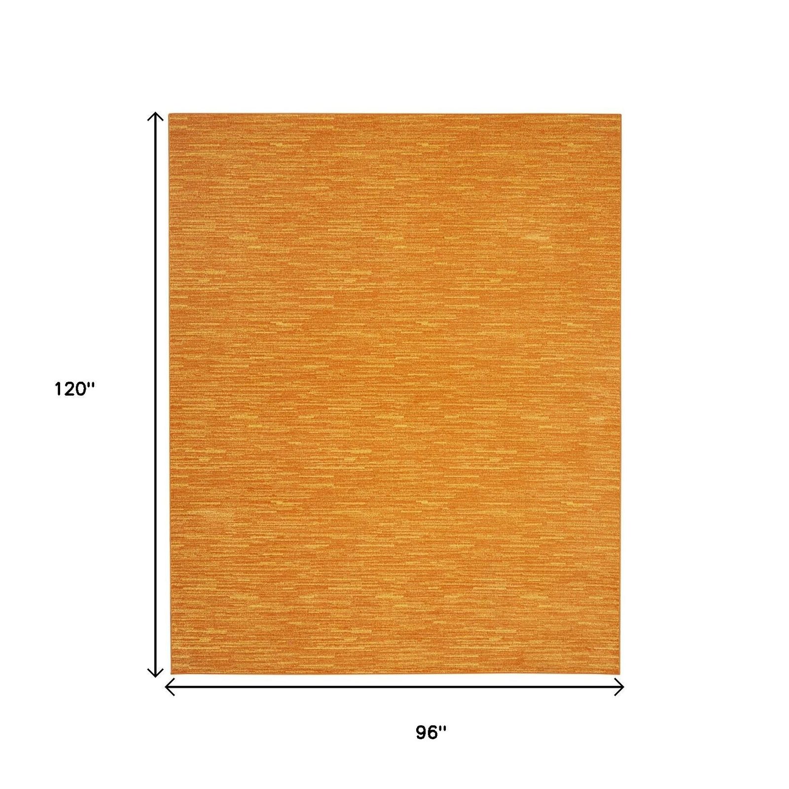 8′ X 10′ Orange Indoor Outdoor Area Rug