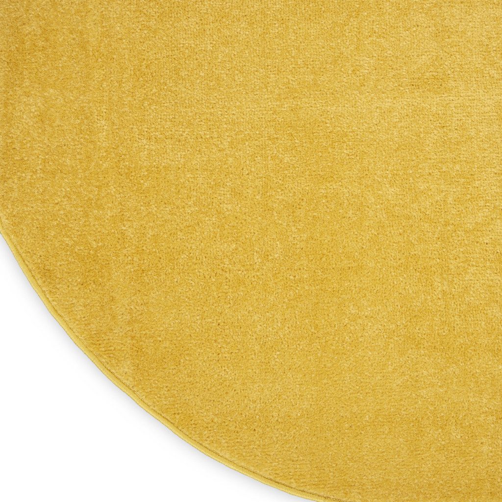 8′ X 8′ Yellow Indoor Outdoor Round Rug