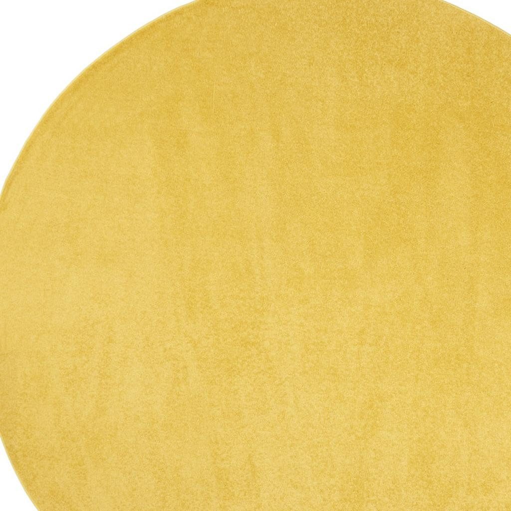 8′ X 8′ Yellow Indoor Outdoor Round Rug