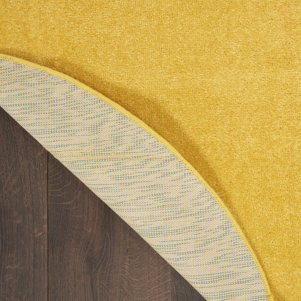 8′ X 8′ Yellow Indoor Outdoor Round Rug